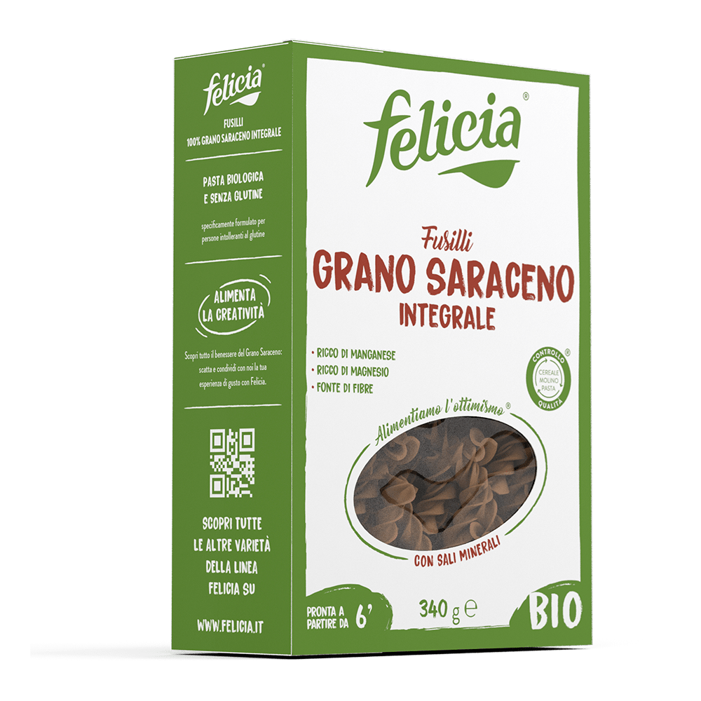 Fusilli Senza Glutine di Grano Saraceno Integrale - Pasta Felicia