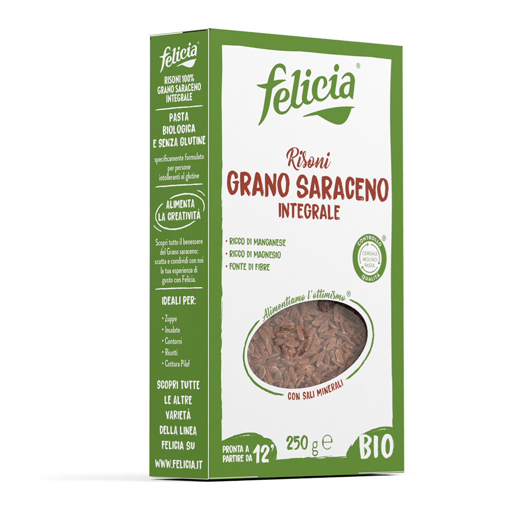 Risoni Senza Glutine di Grano Saraceno Integrale - Pasta Felicia