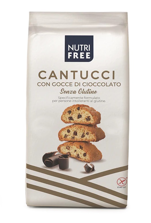 Biscotti Senza Glutine Cantucci con Gocce di Cioccolato - Nutrifree