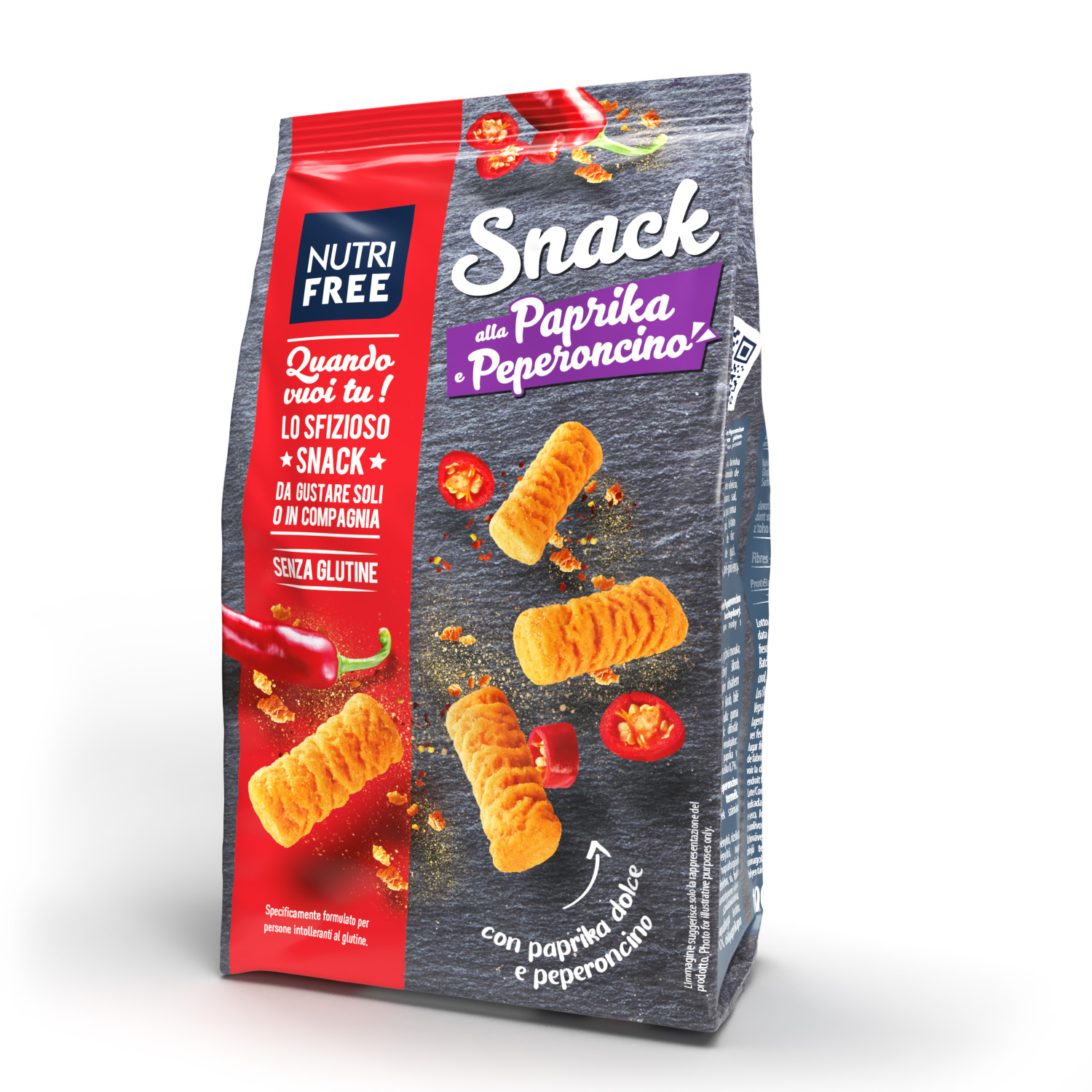 Snack Salati Senza Glutine gusto Paprica e Peperoncino - Nutrifree