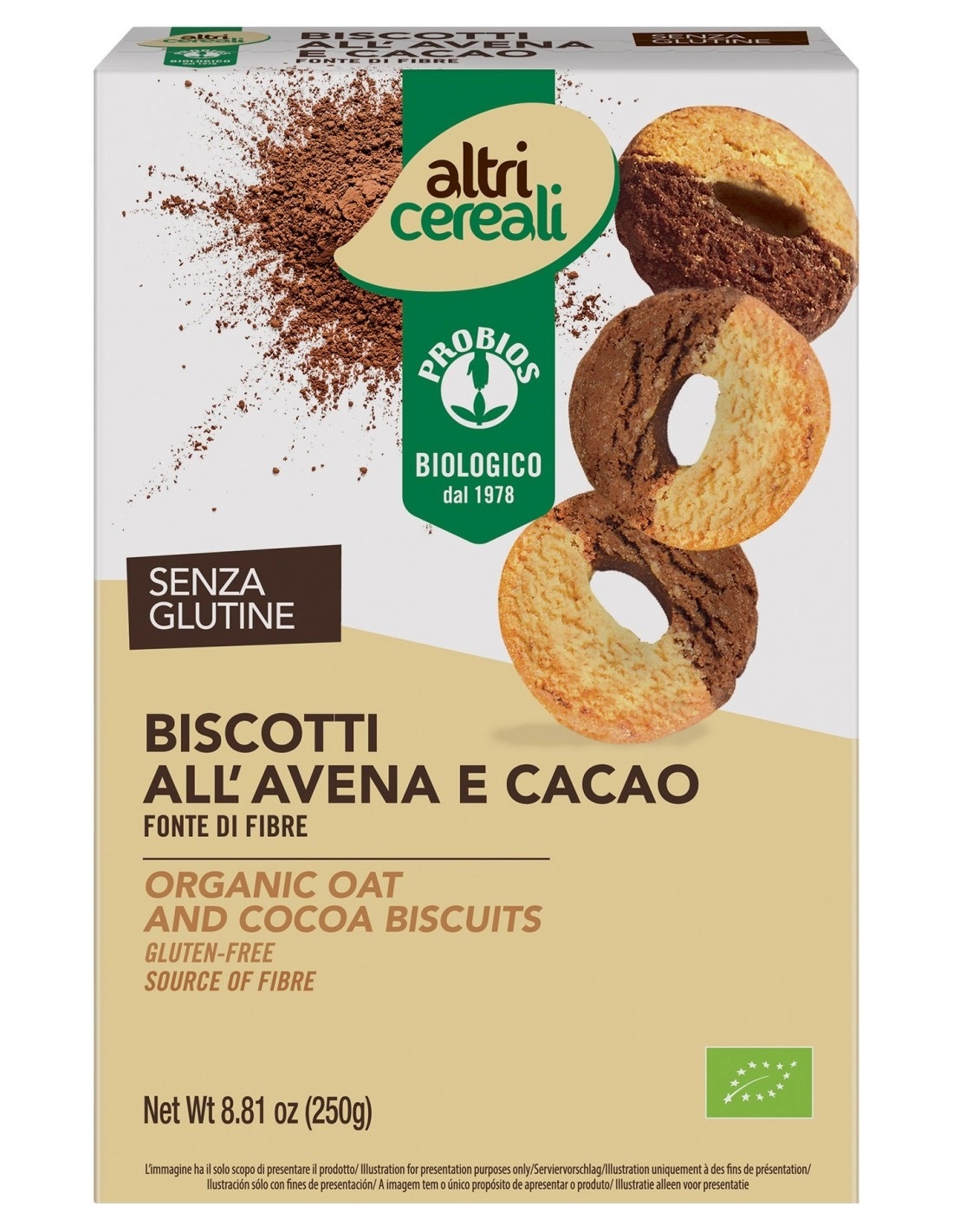 Biscotti all'Avena e Cacao Senza Glutine - Probios