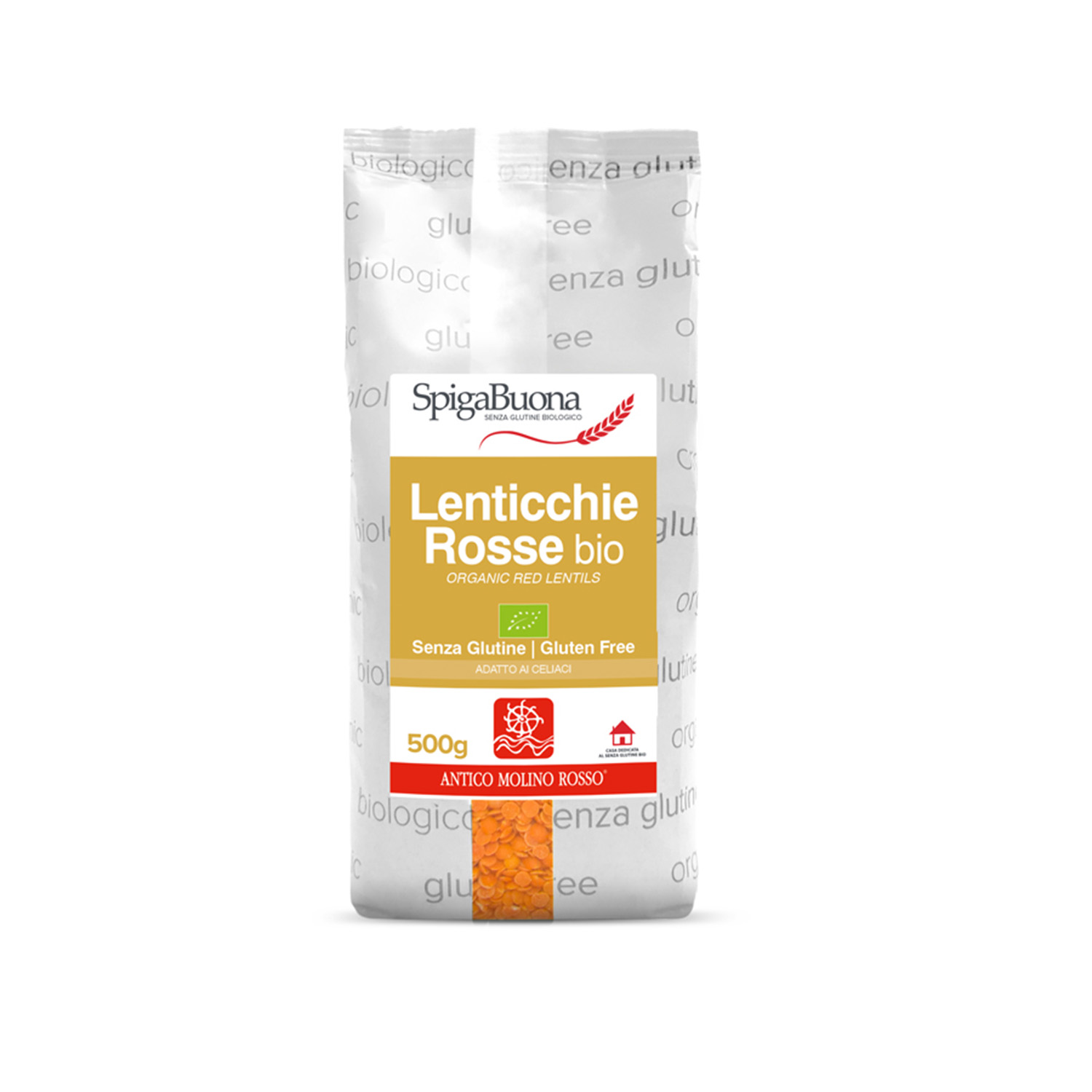 Lenticchie Rosse Senza Glutine BIO 500g - Antico Molino Rosso SpigaBuona
