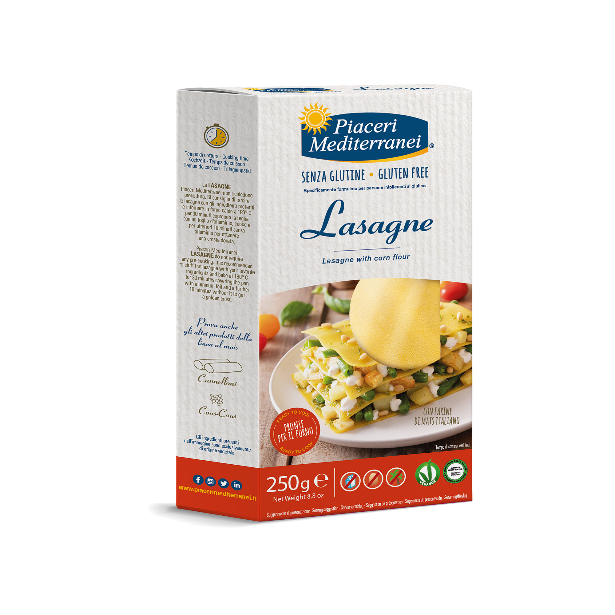 Lasagne Senza Glutine di Mais - Piaceri Mediterranei