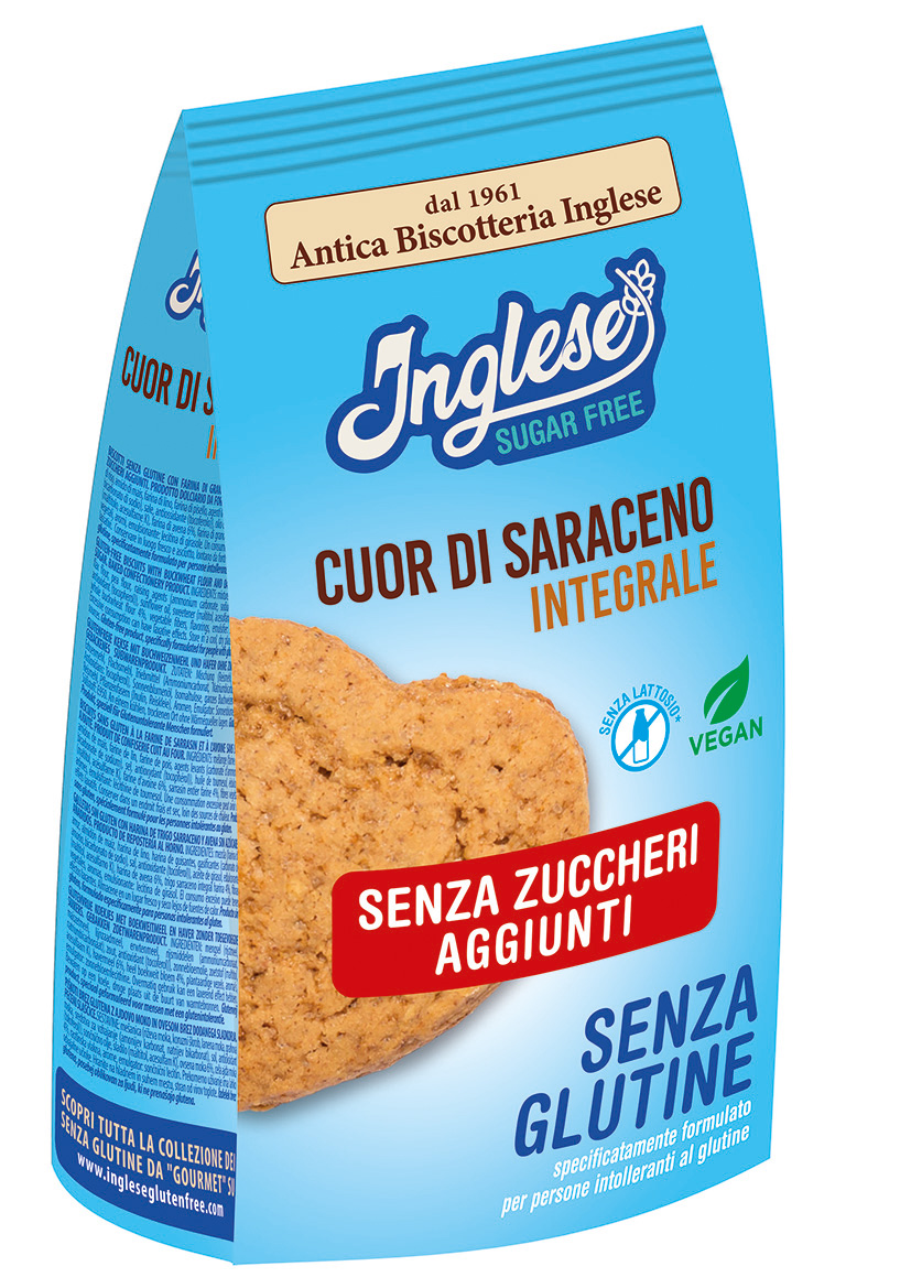 Biscotti Cuor di Saraceno Integrali Senza Zucchero Inglese Inglese Farmacie Gluten Free