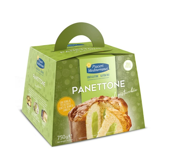Panettone pistacchio senza glutine - Piaceri Mediterranei