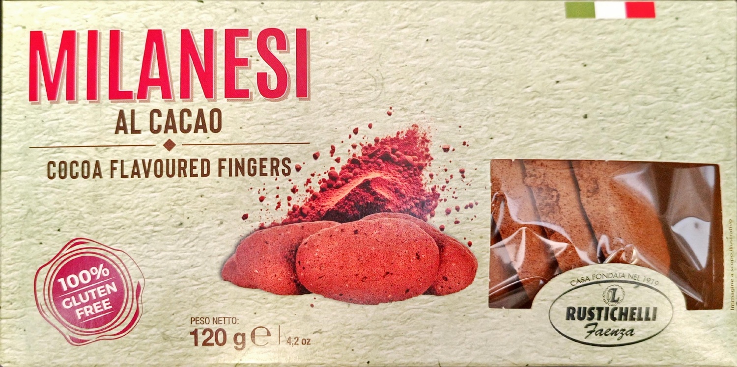 Biscotti milanesi al cacao senza glutine - Noglut