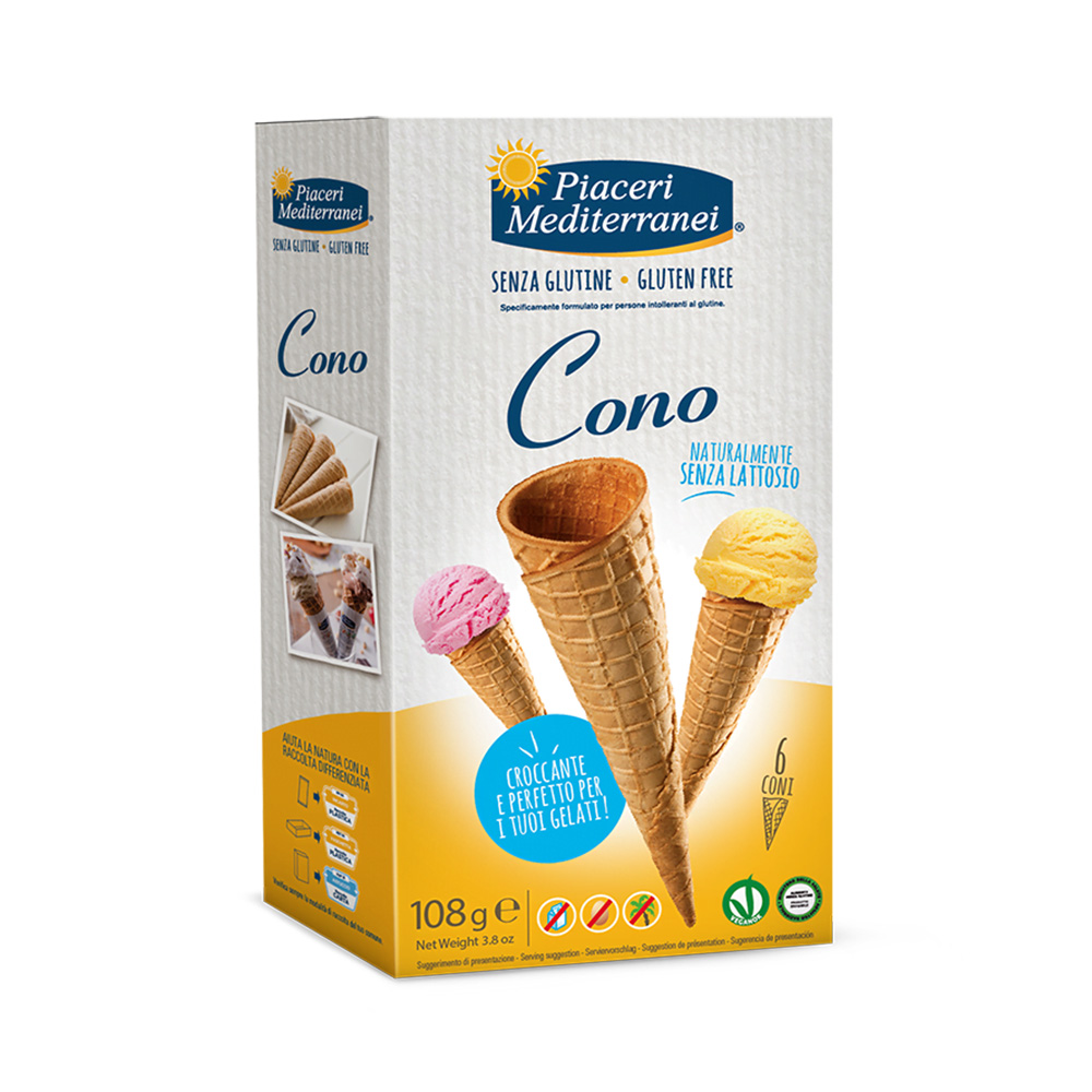 Cono Gelato Senza Glutine - Piaceri Mediterranei