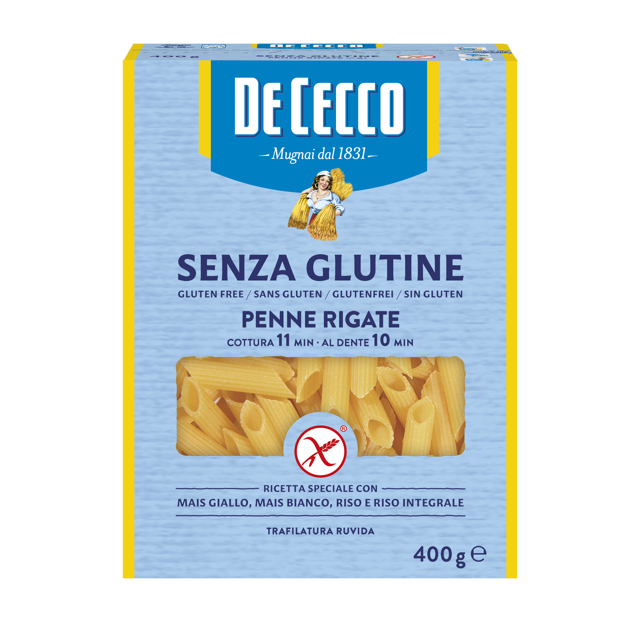 Penne Rigate Senza Glutine 400g - Pasta De Cecco