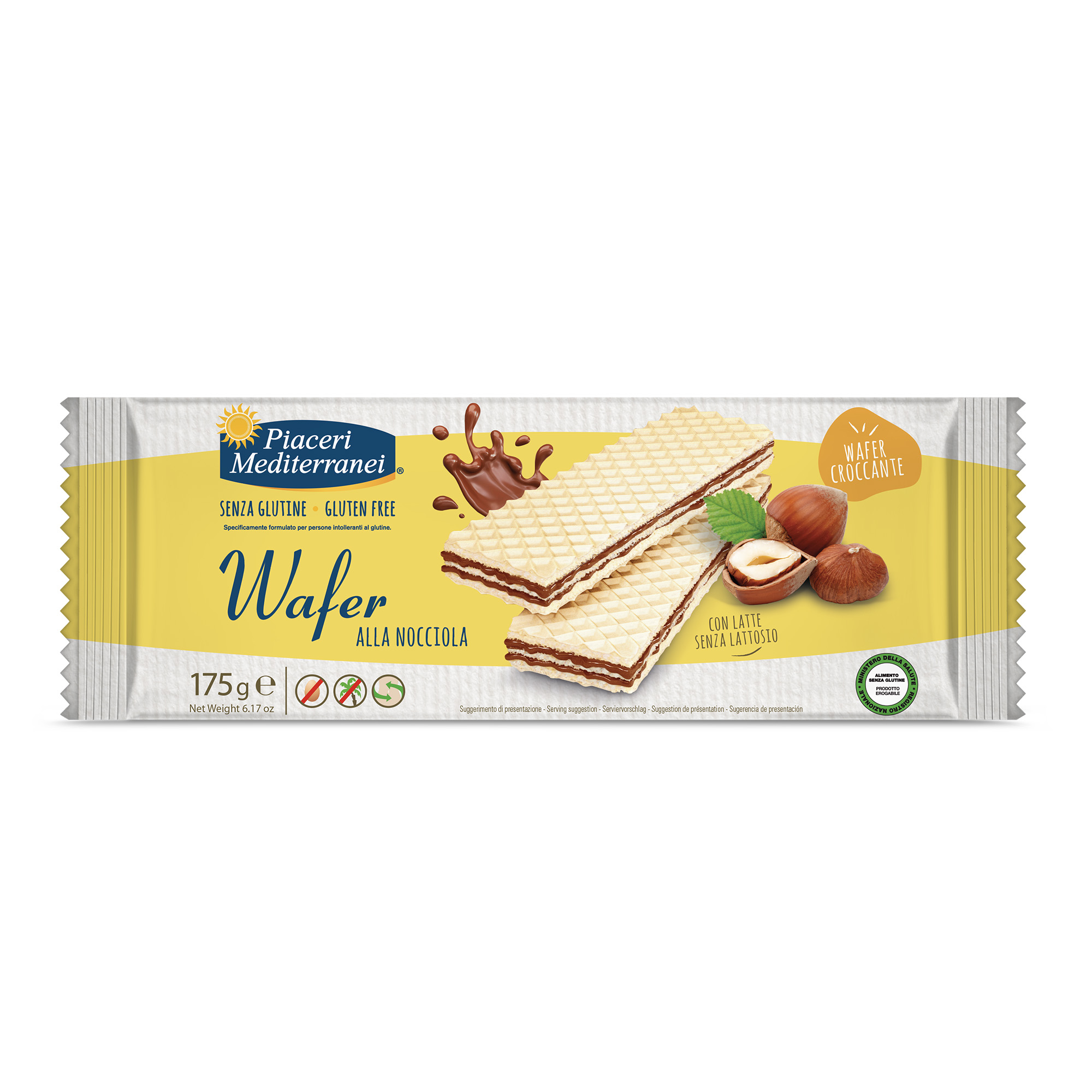 Wafer alla Nocciola Senza Glutine - Piaceri Mediterranei
