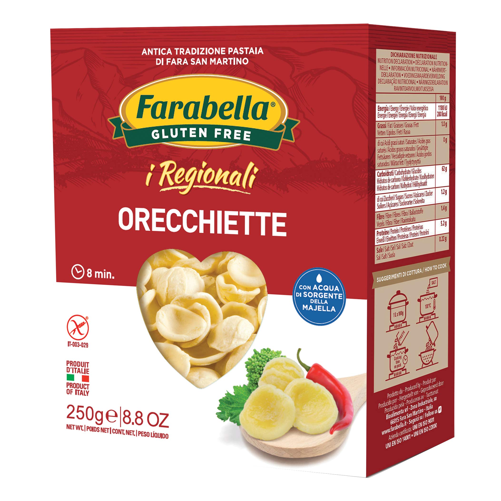 Orecchiette Senza Glutine 250g - Pasta Farabella