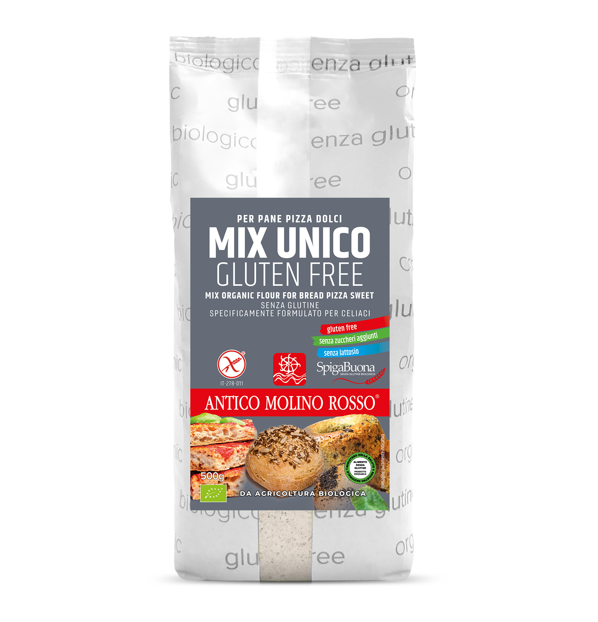 Mix Pane Pizza e Dolci Senza Glutine BIO - Antico Molino Rosso SpigaBuona