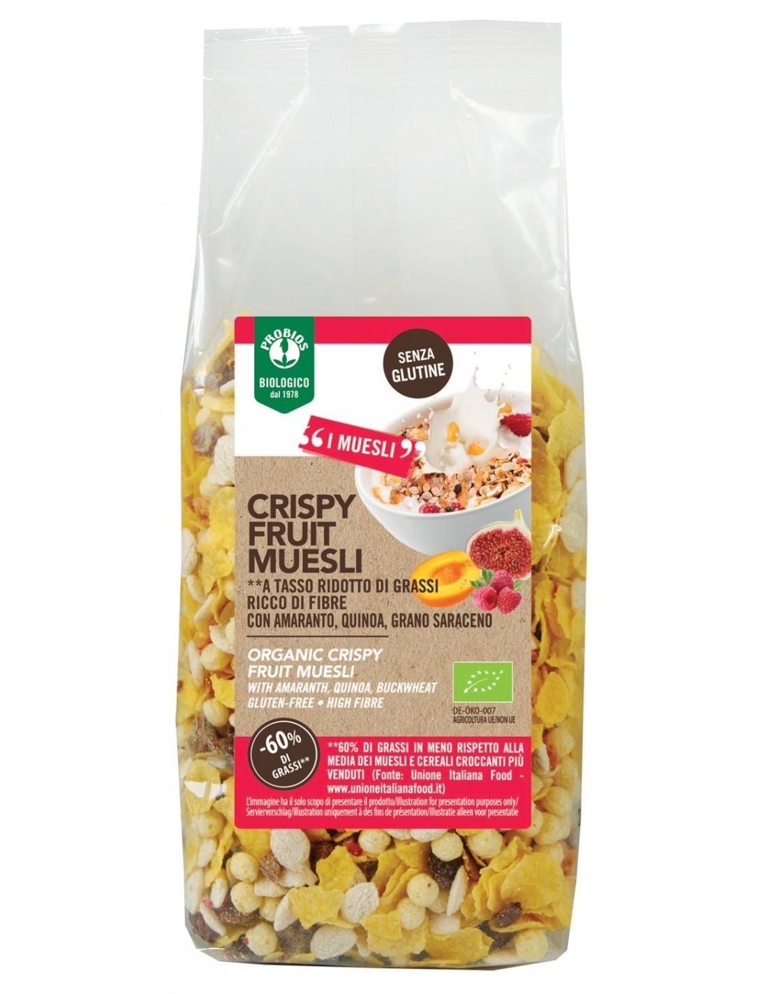 Cereali Crispy Fruit Muesli Senza Glutine - Probios