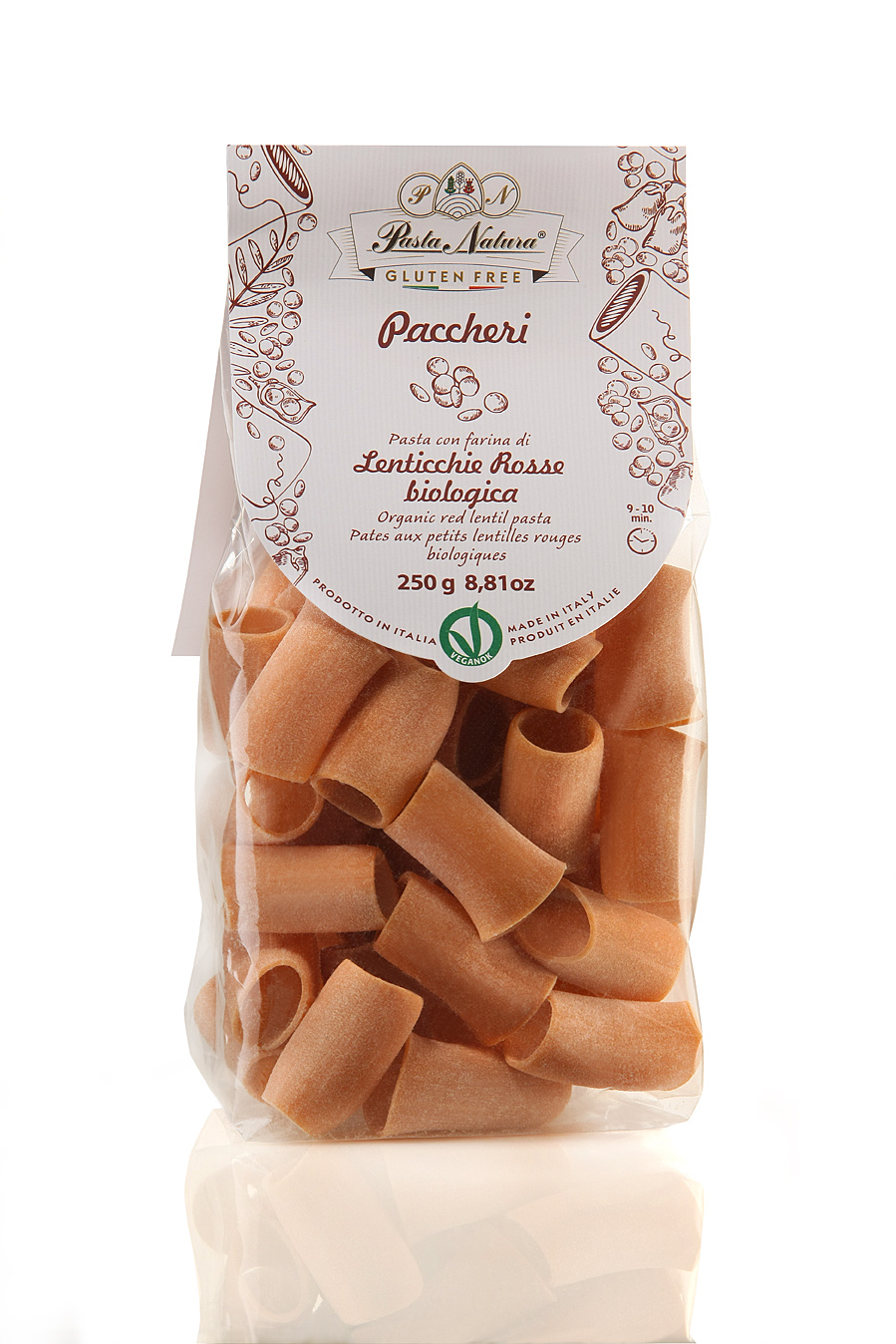 PACCHERI LENTICCHIE ROSSE BIO - Pasta Natura