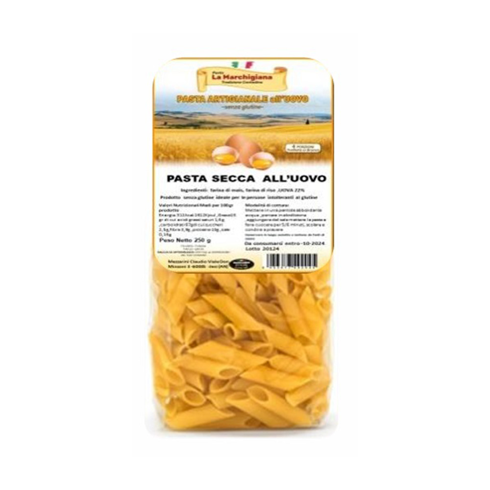 Penne Rigate all'Uovo Senza Glutine - La Marchigiana