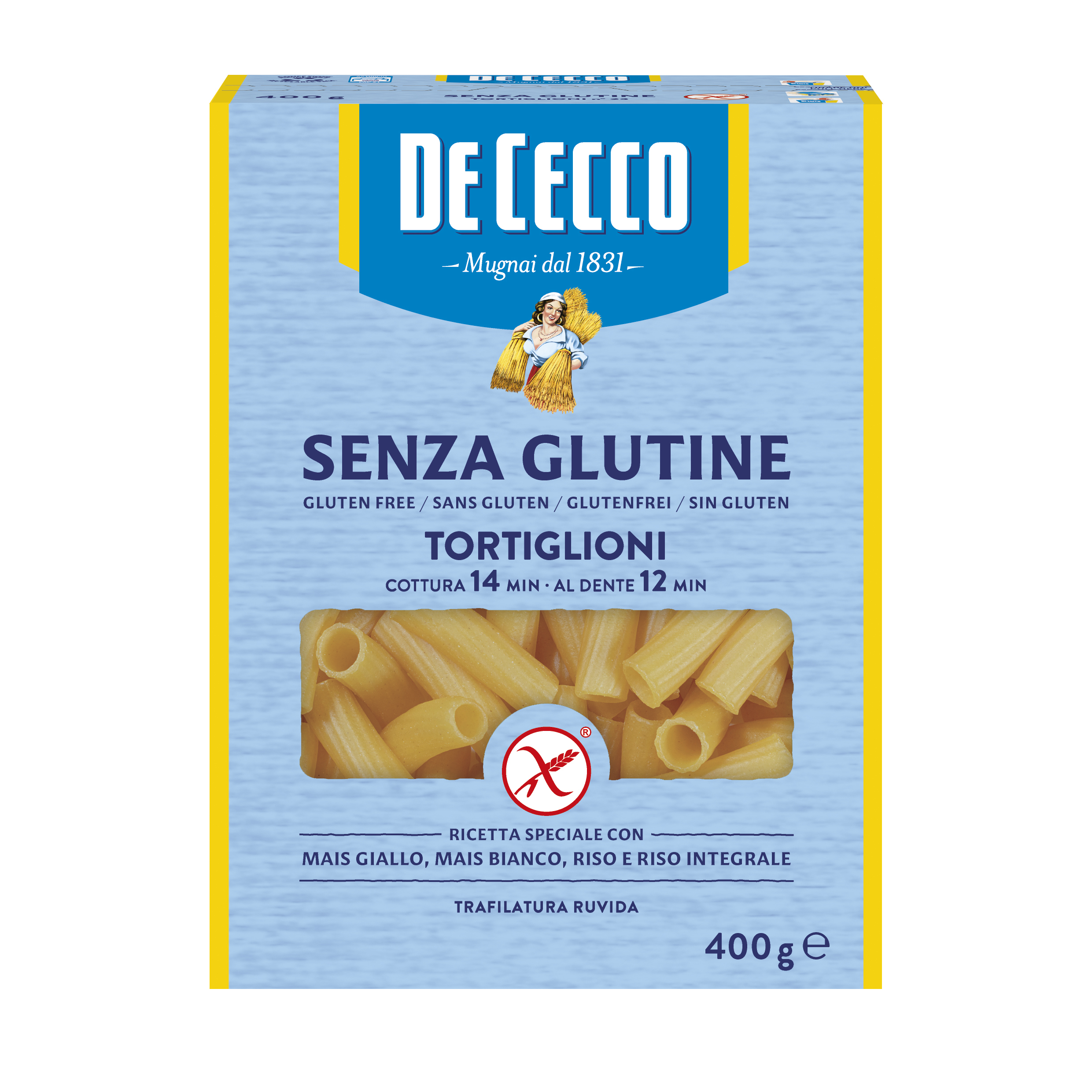 Tortiglioni Senza Glutine 400g - Pasta De Cecco