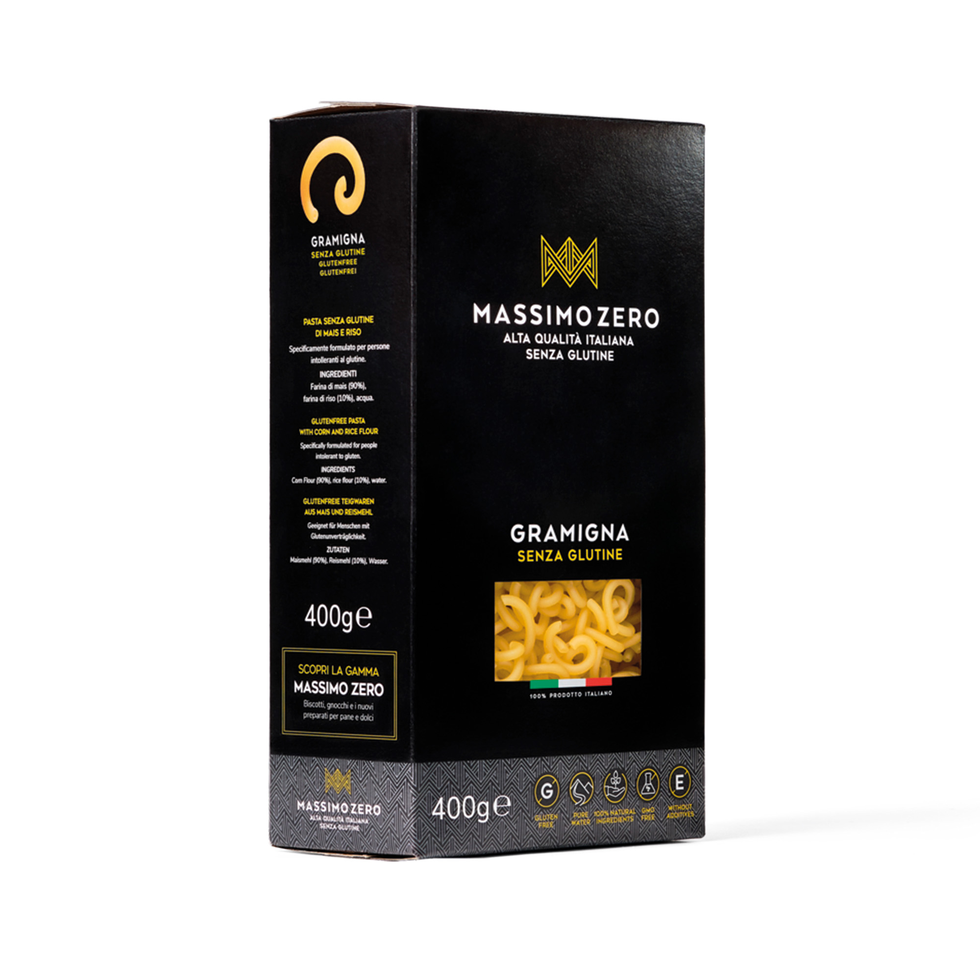 Gramigna 400g Senza Glutine - Massimo Zero
