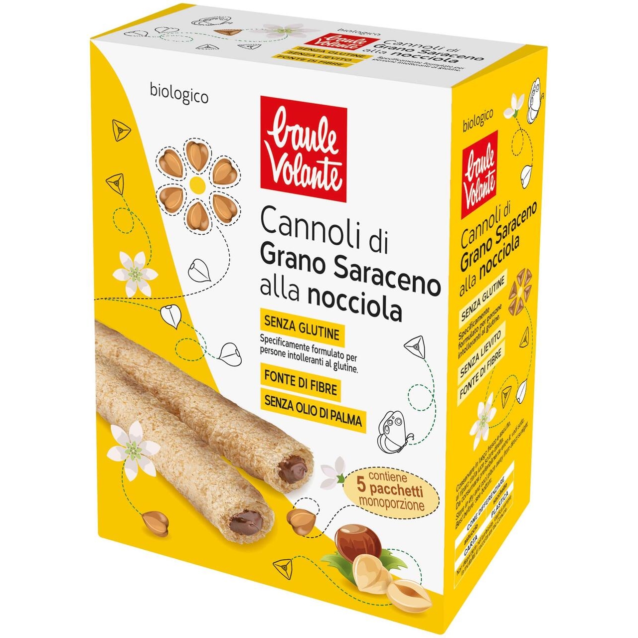 Cannolo di Grano Saraceno alla Nocciola Senza Glutine - Baule volante