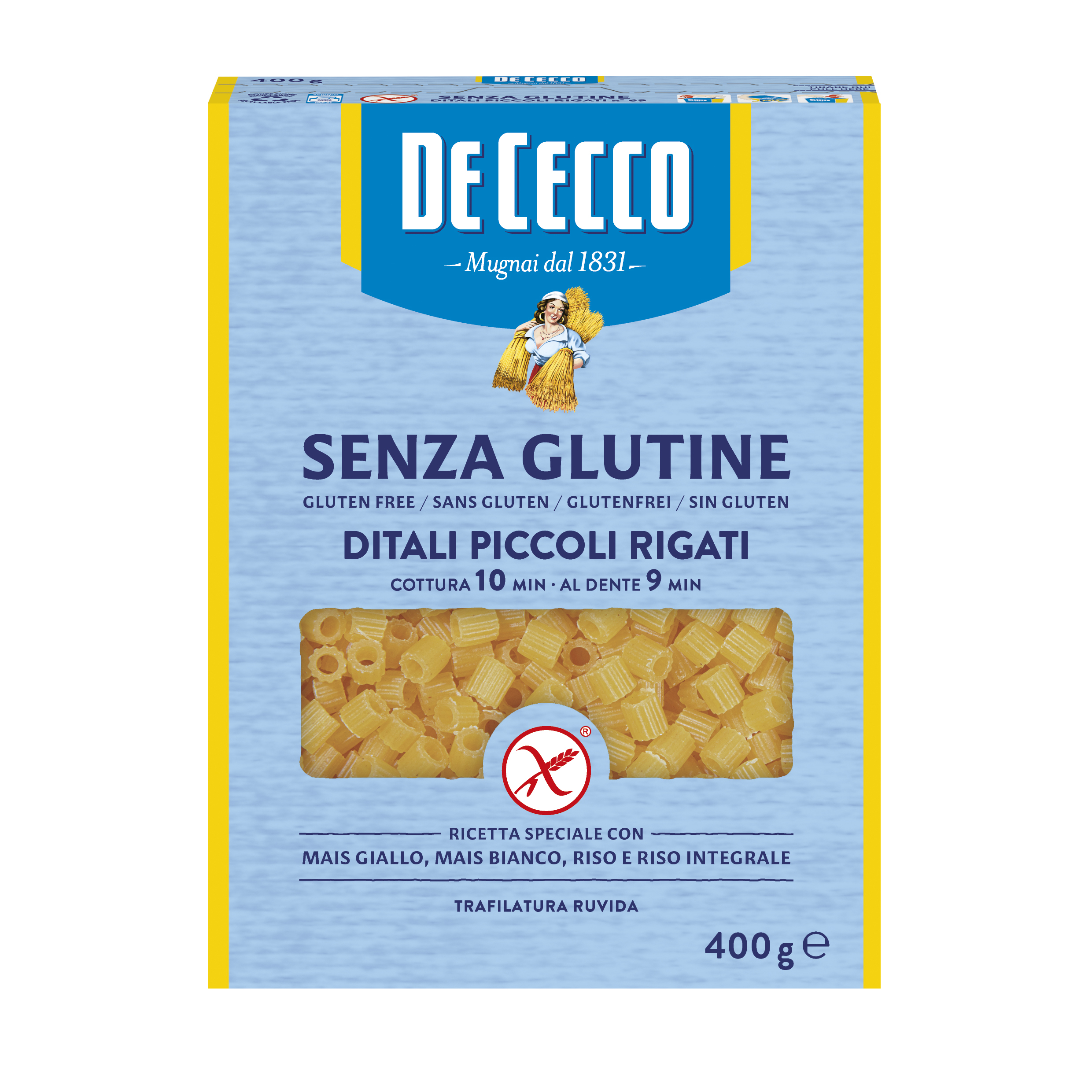 Ditali Senza Glutine 400g - Pasta De Cecco