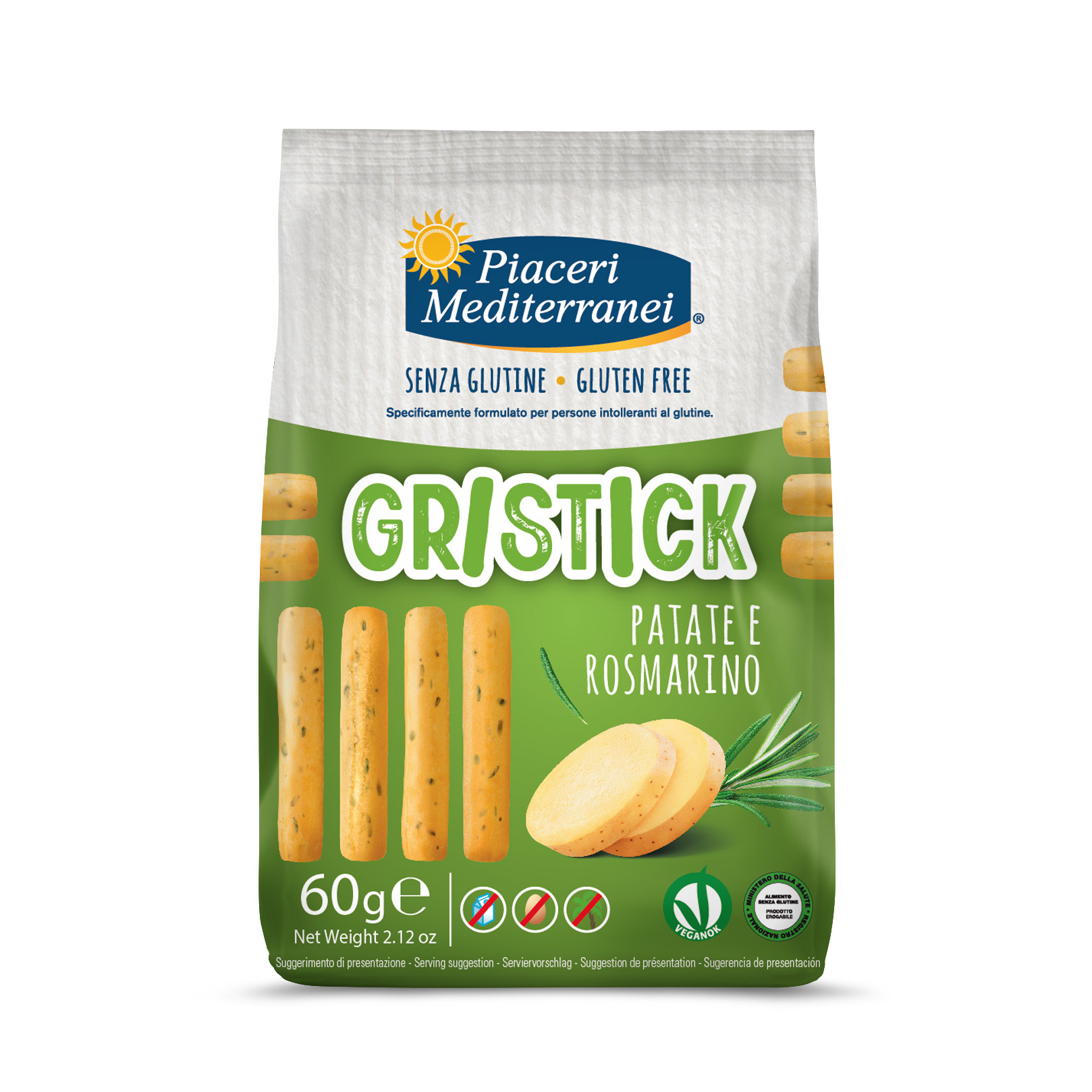 Gristick Patate e Rosmarino Senza Glutine - Piaceri Mediterranei