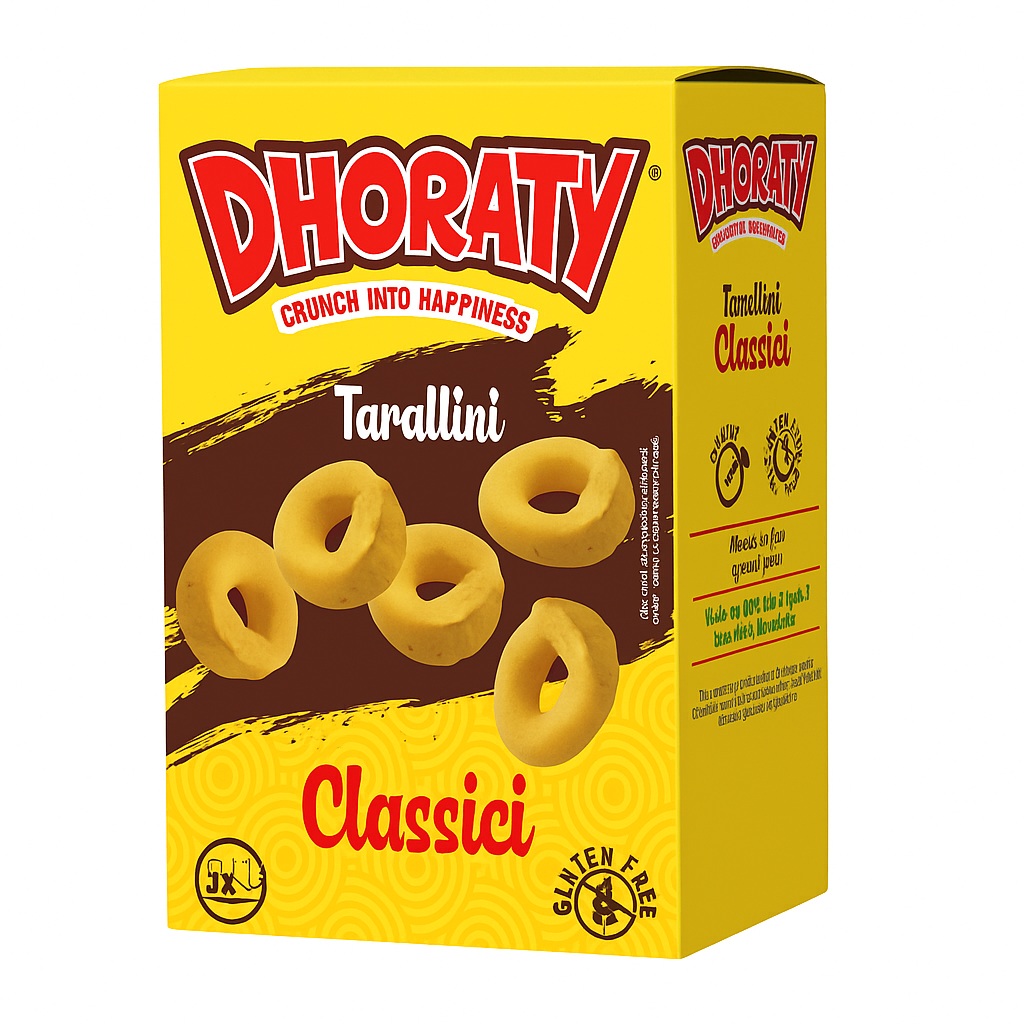 Taralli classici senza glutine Dhoraty snack croccanti 5x30g - Moramarco