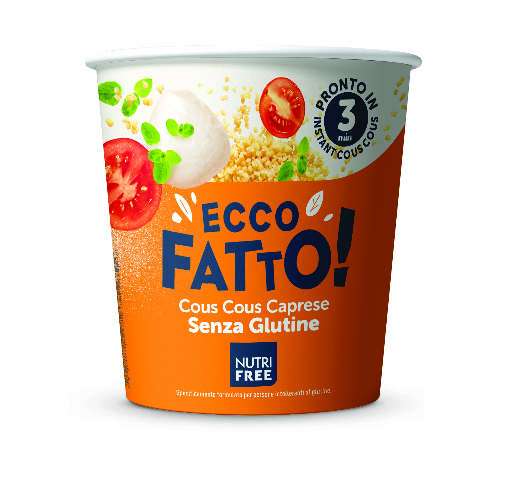 Cous Cous Pronto Senza Glutine gusto Caprese Ecco Fatto - Nutrifree