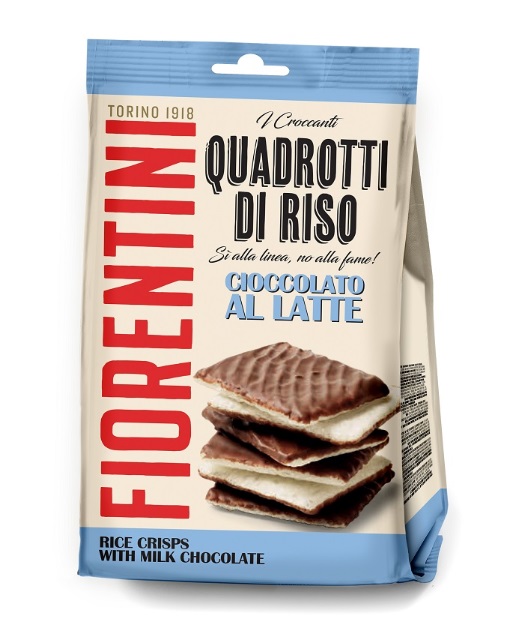 Quadrotti di Riso con Cioccolato al Latte Senza Glutine - Fiorentini