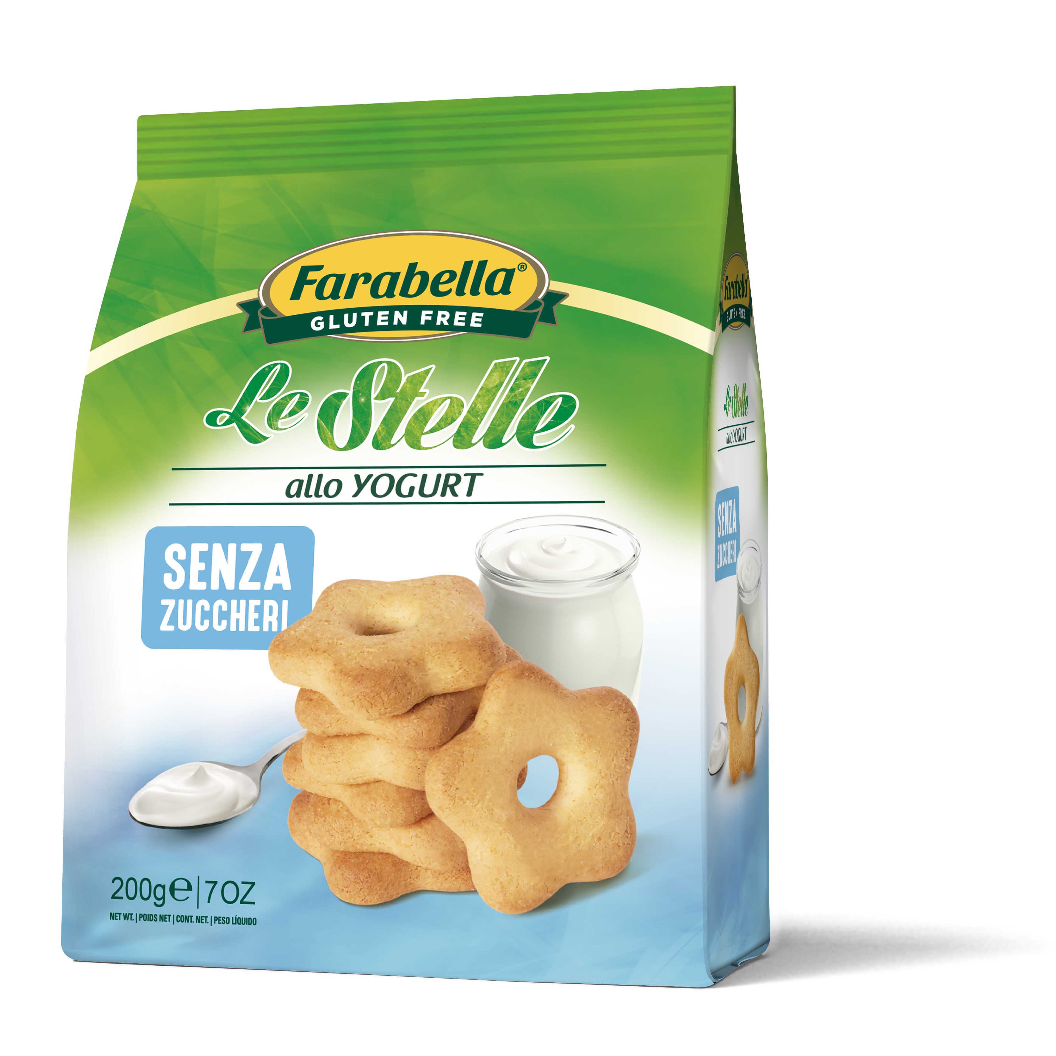 Biscotti Stelle allo Yogurt Senza Zucchero e Senza Glutine - Farabella