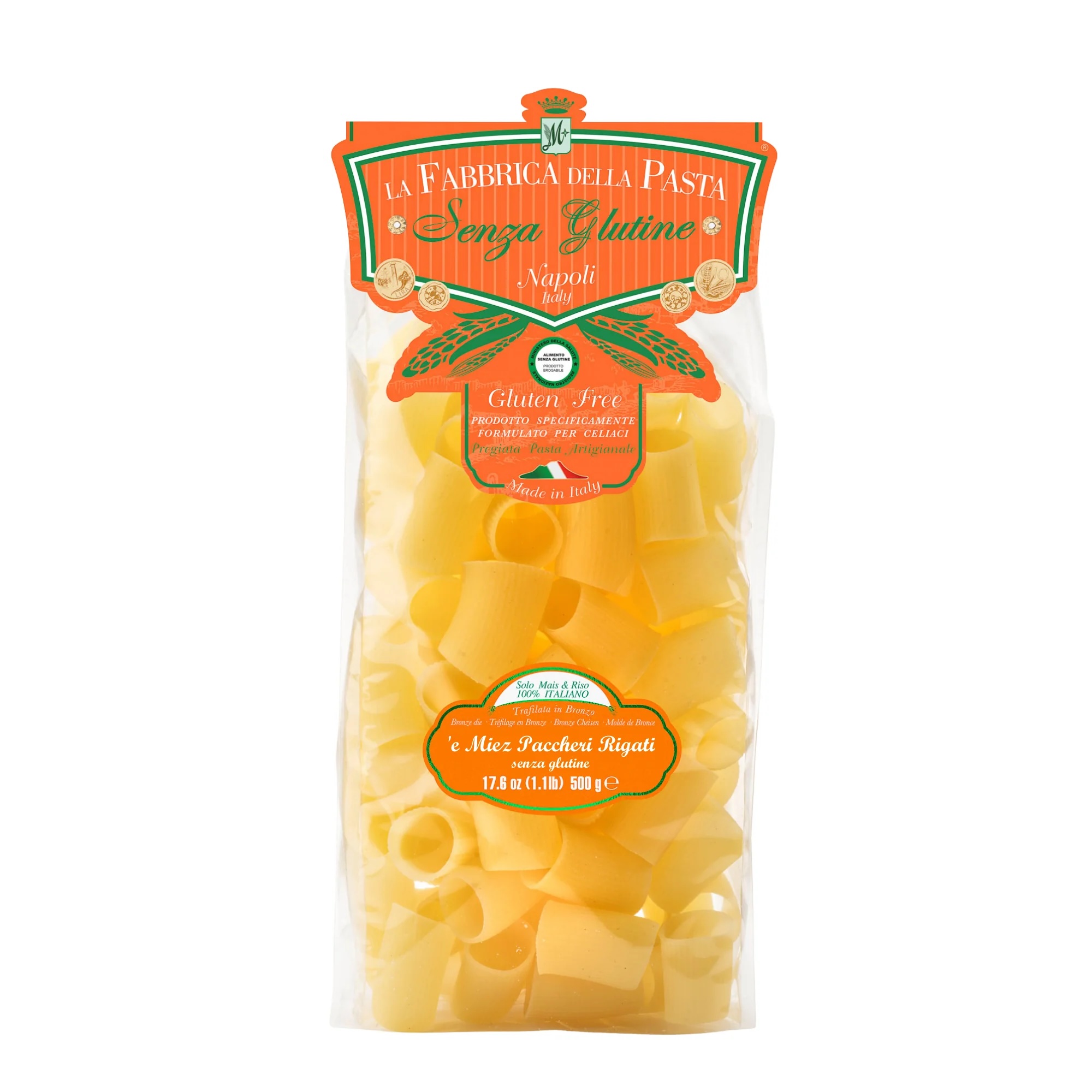 Mezzi Paccheri Rigati Senza Glutine - Pasta di Gragnano