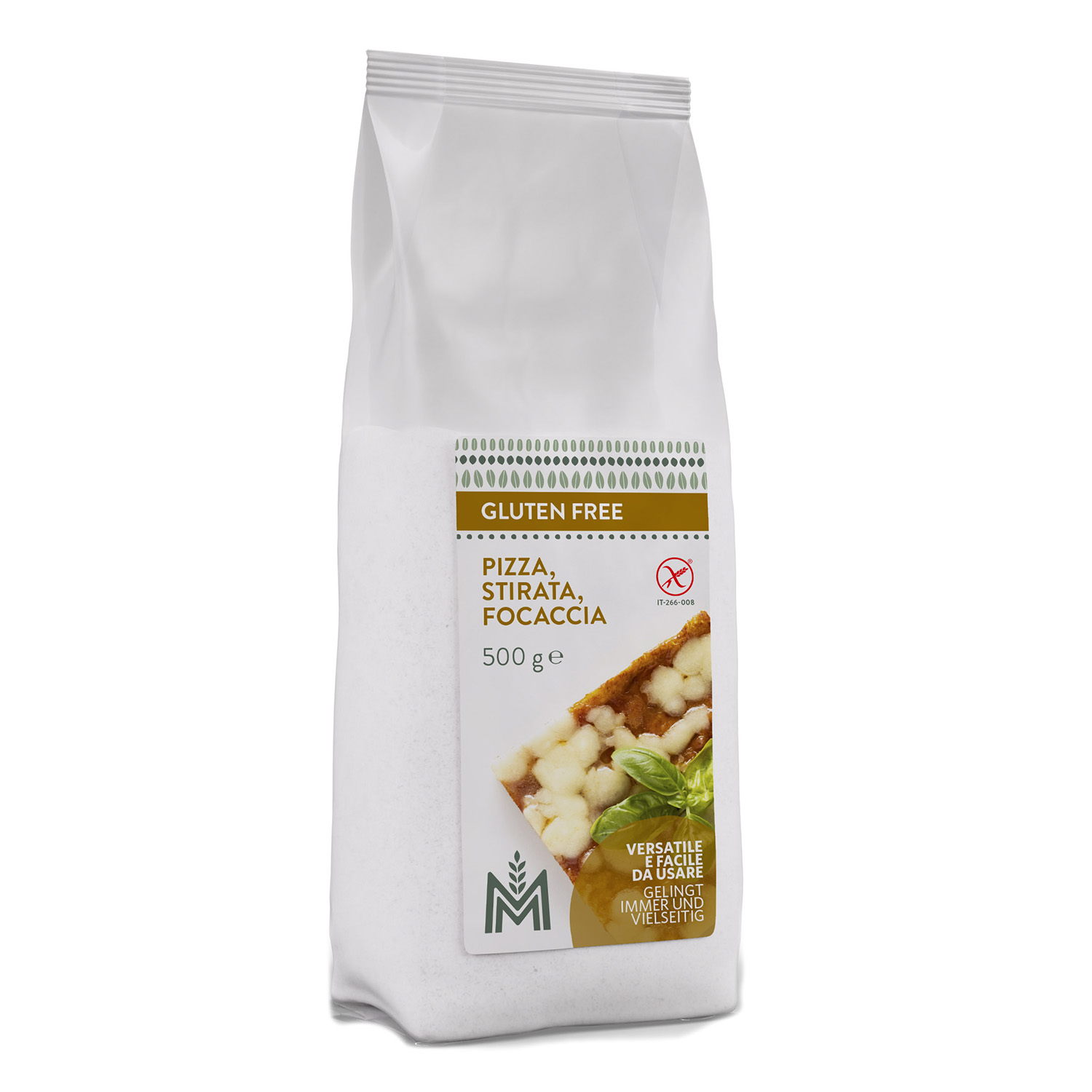 Miscela Pizza , Stirata e Focaccia Senza Glutine 500g - Molino Merano