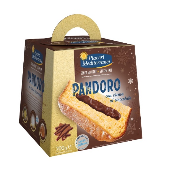 Pandoro crema cioccolato senza glutine - Piaceri Mediterranei
