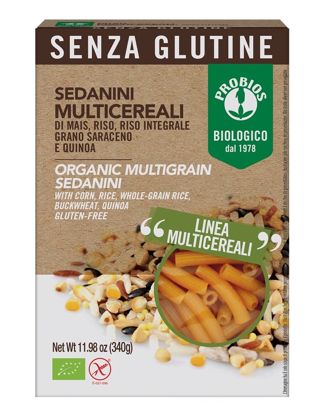 Sedanini multicereali senza glutine - Probios