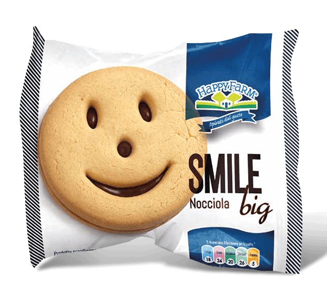 Biscotti Smile Big alla Nocciola Senza Glutine - Happy Farm