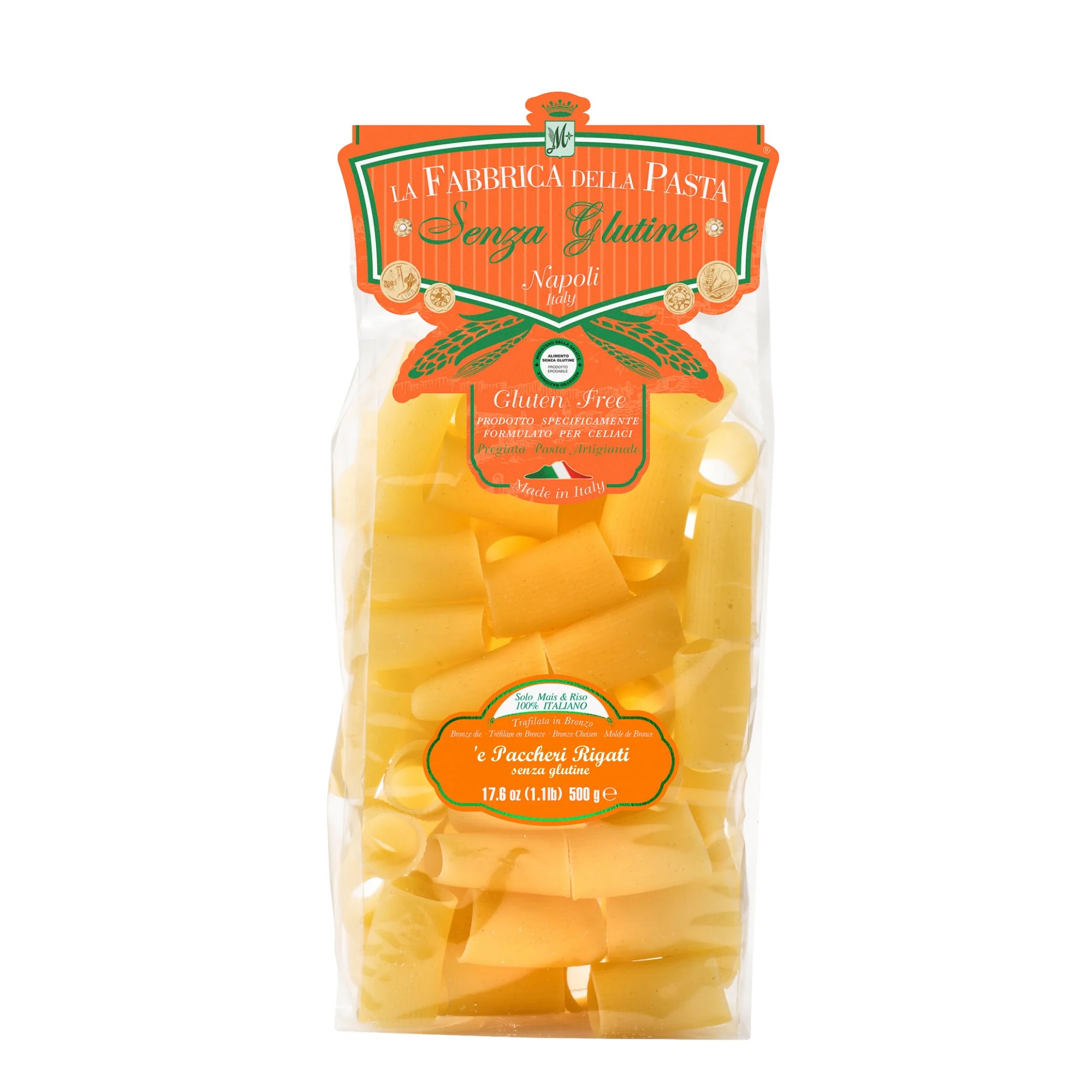 Paccheri Rigati  Senza Glutine - Pasta di Gragnano