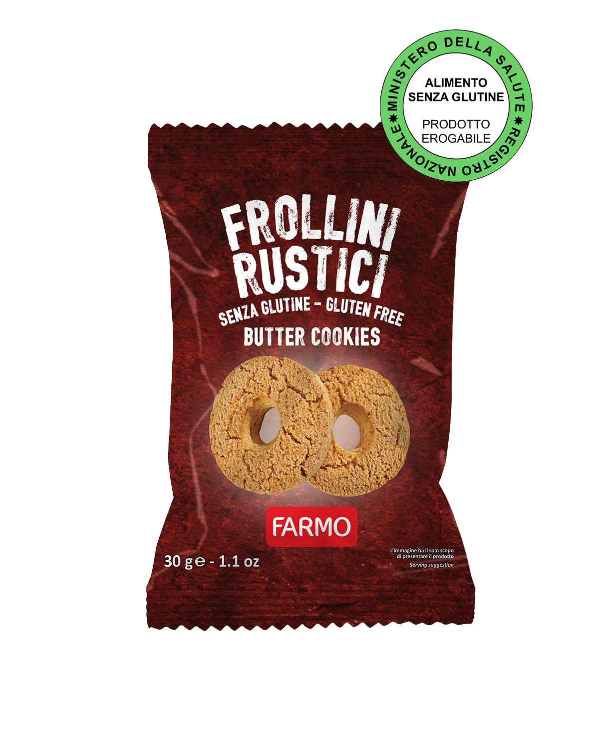 Frollini Rustici Senza Glutine Monodose - Farmo