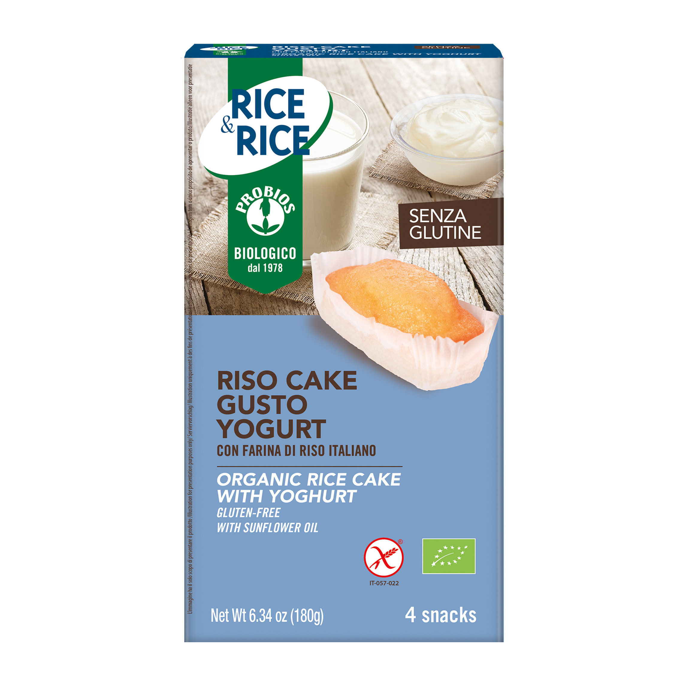 Riso Cake allo Yogurt Senza Glutine - Probios