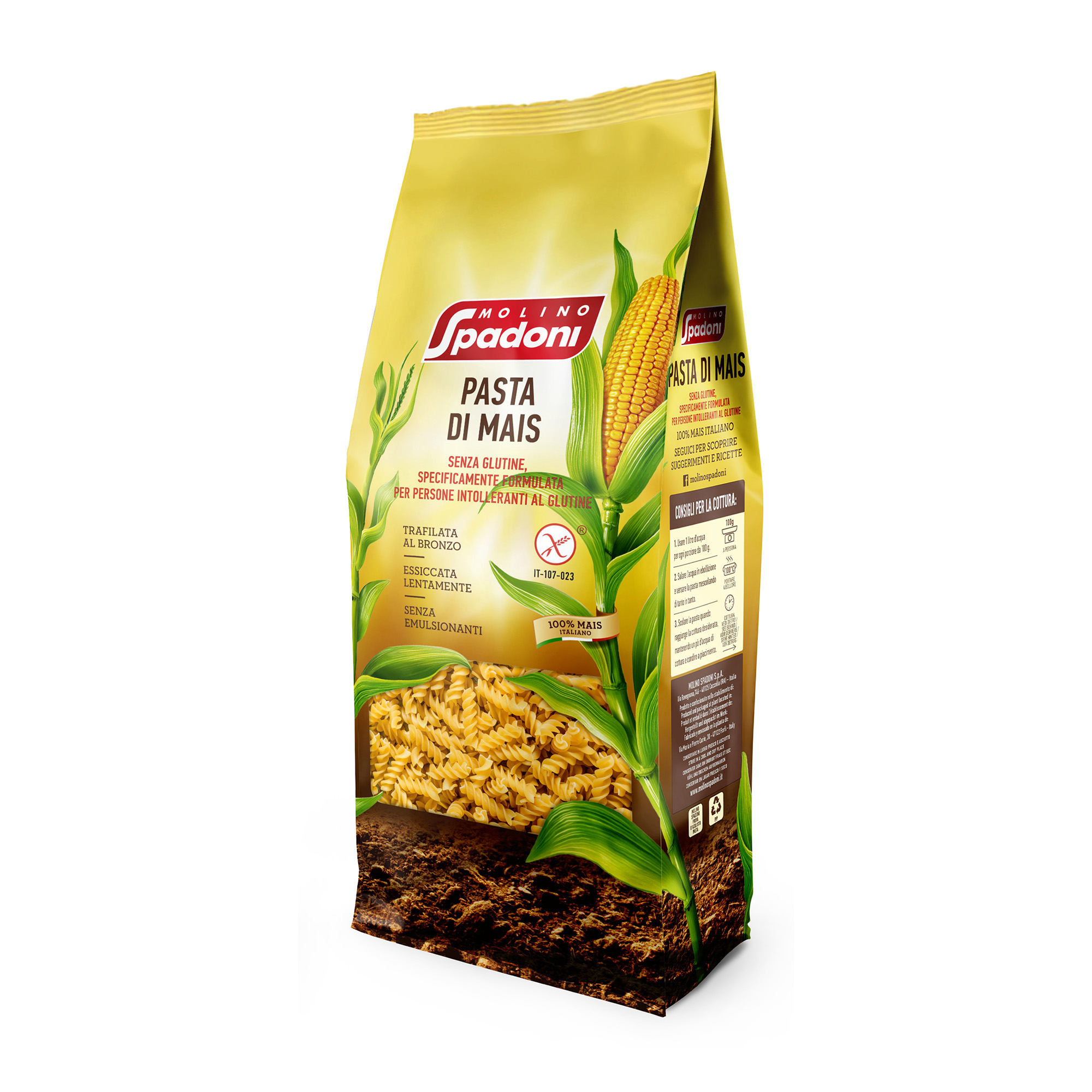 Fusilli al Mais Senza Glutine - Molino Spadoni