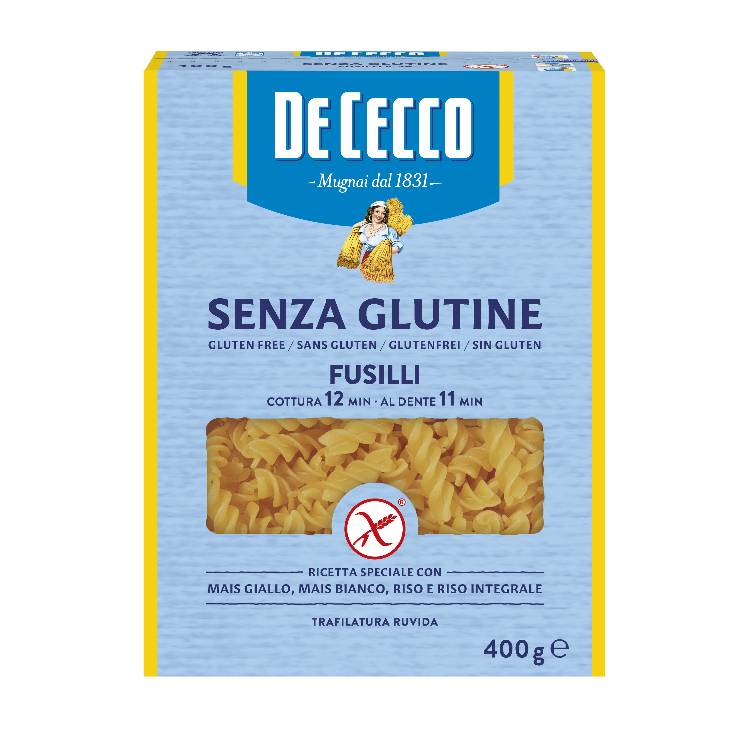 Fusilli Senza Glutine 400g - Pasta De Cecco