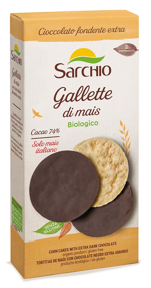 Gallette di Mais con Cioccolato Fondente Senza Glutine - Sarchio