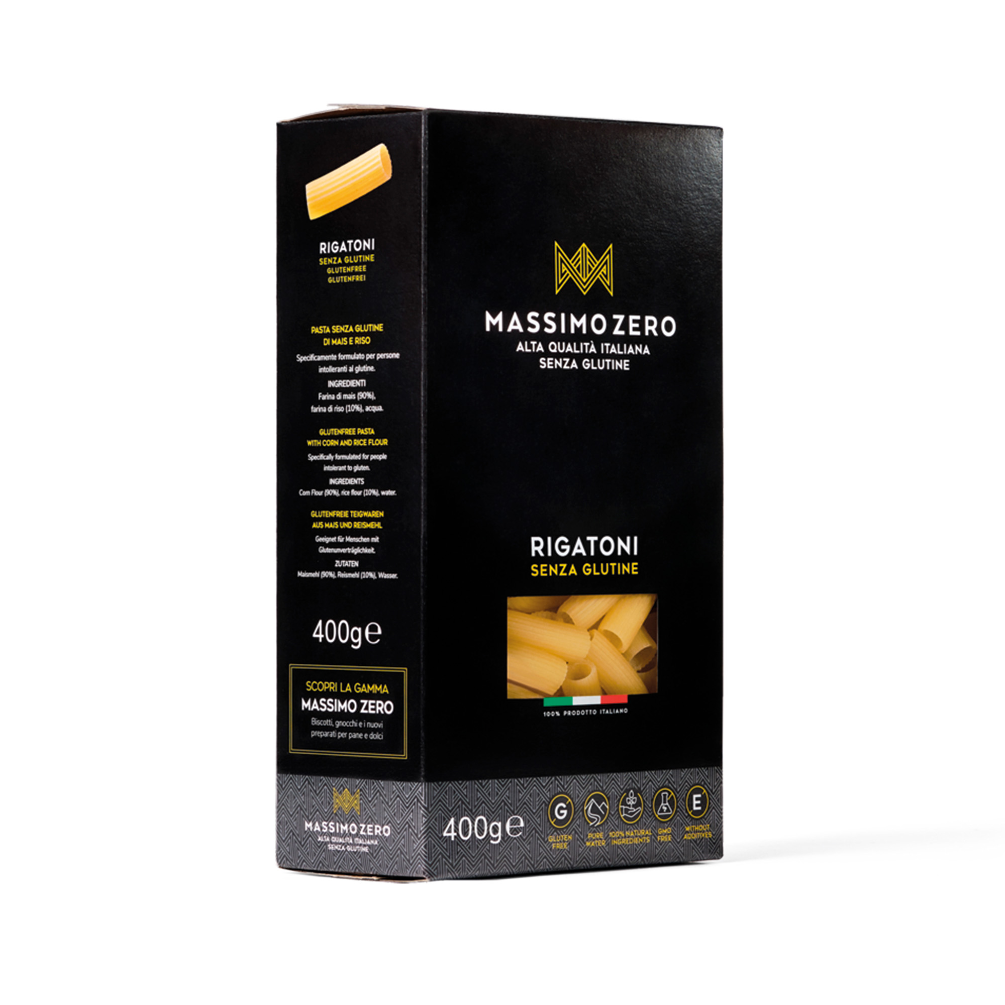 Rigatoni 400g Senza Glutine - Massimo Zero
