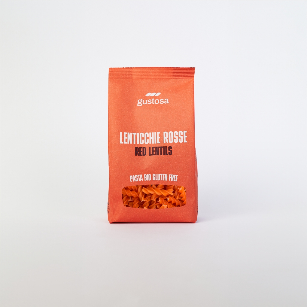 Fusilli di Lenticchie Rosse Bio Senza Glutine - Pasta Gustosa
