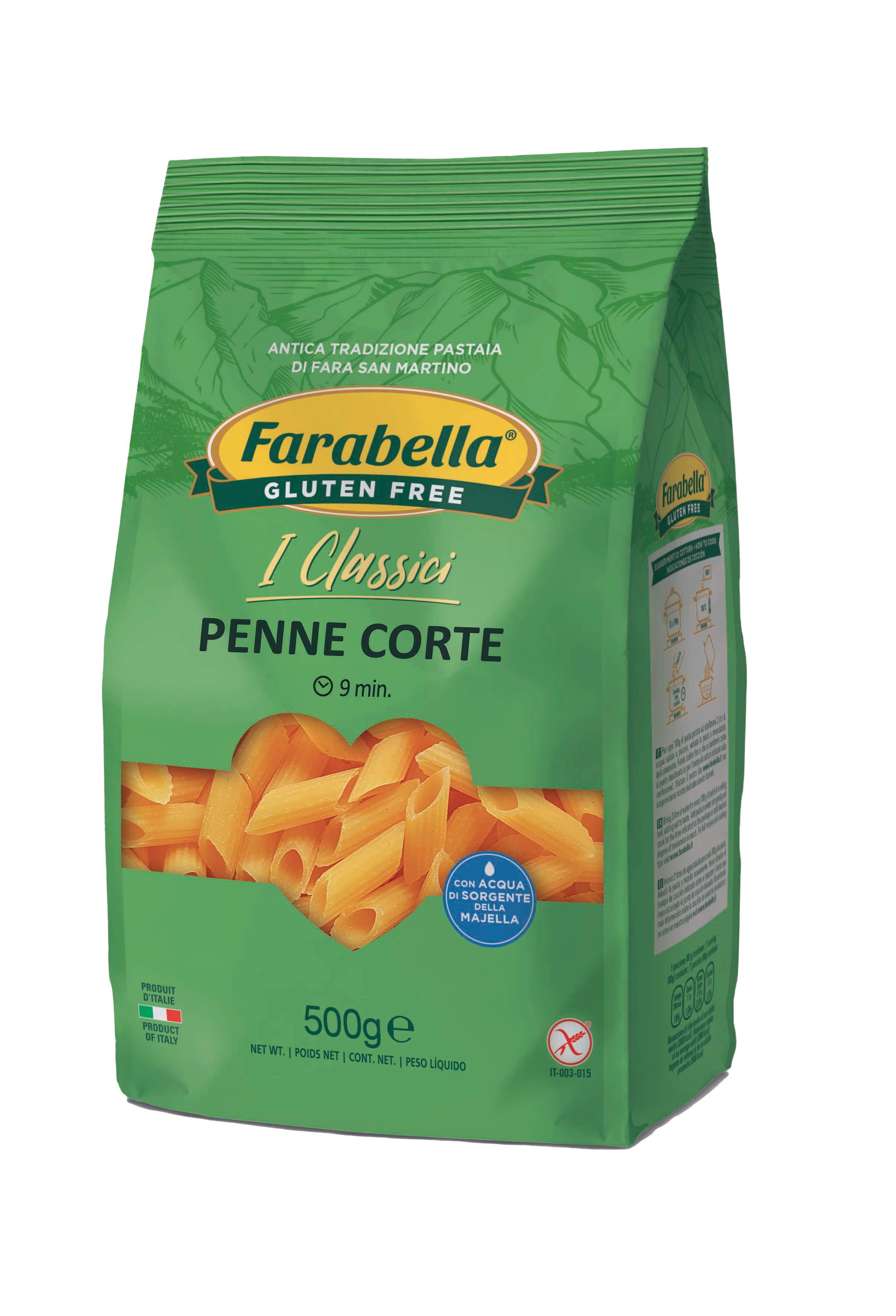 Penne Corte Senza Glutine - Pasta Farabella