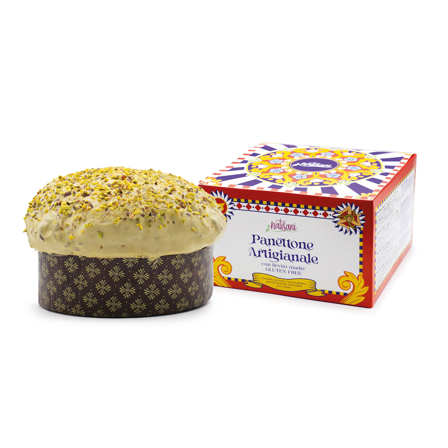 Panettone Pistacchio Senza Glutine 600g - Natisani