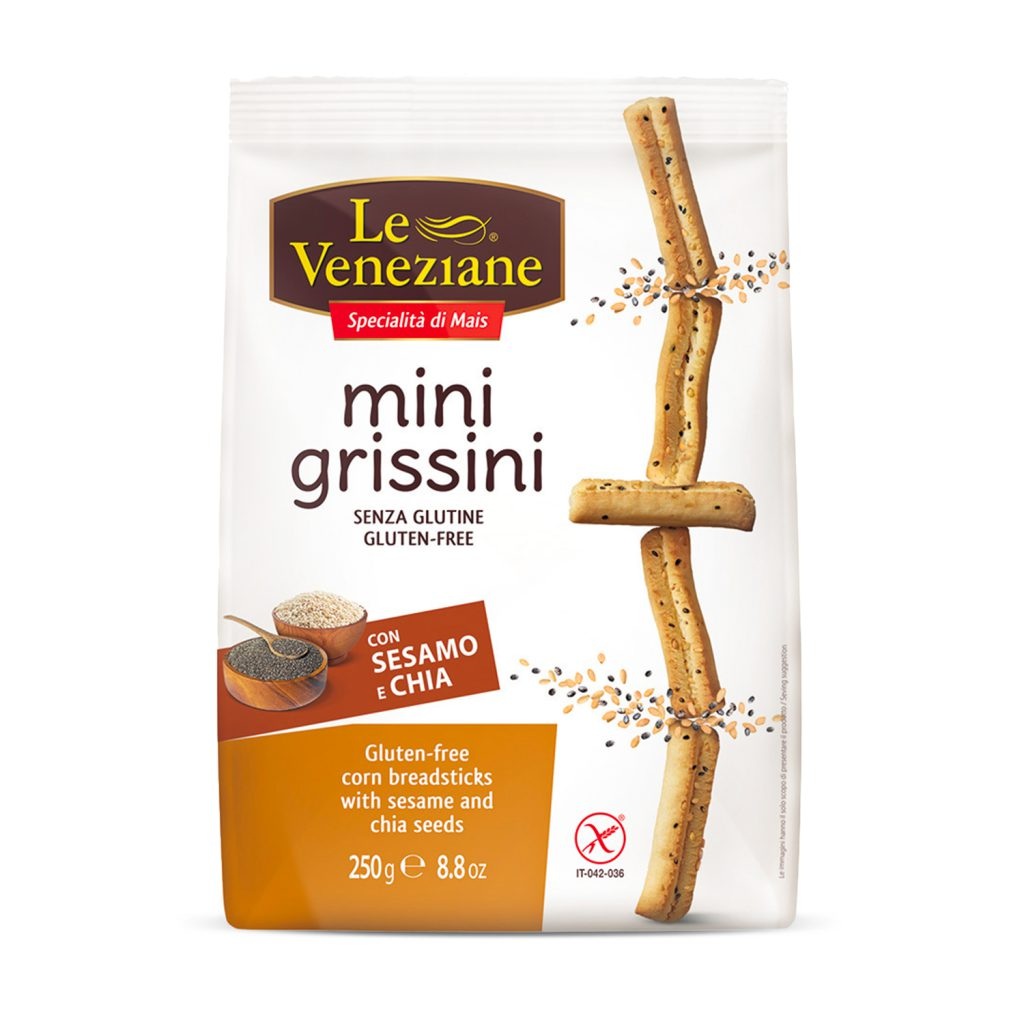 Grissini con sesamo e semi di chia senza glutine - Le Veneziane