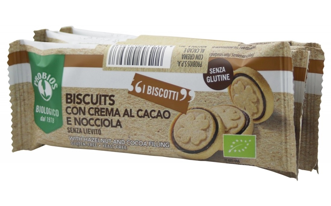 Biscuit con Crema al Cacao e Nocciola Senza Glutine - Probios