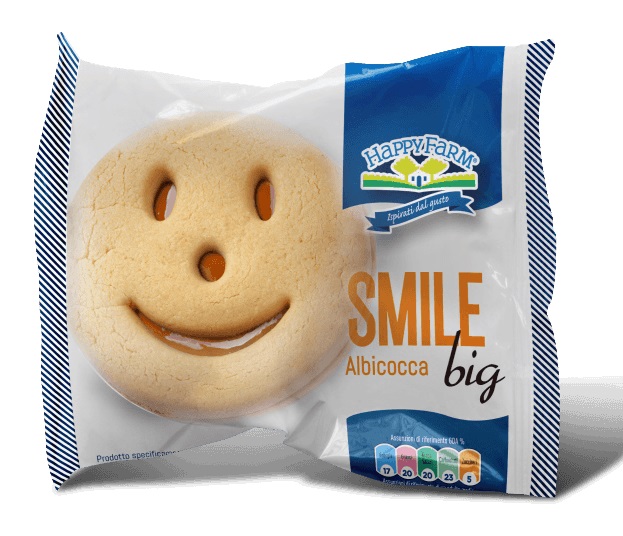Biscotti Smile Big all'Albicocca Senza Glutine - Happy Farm