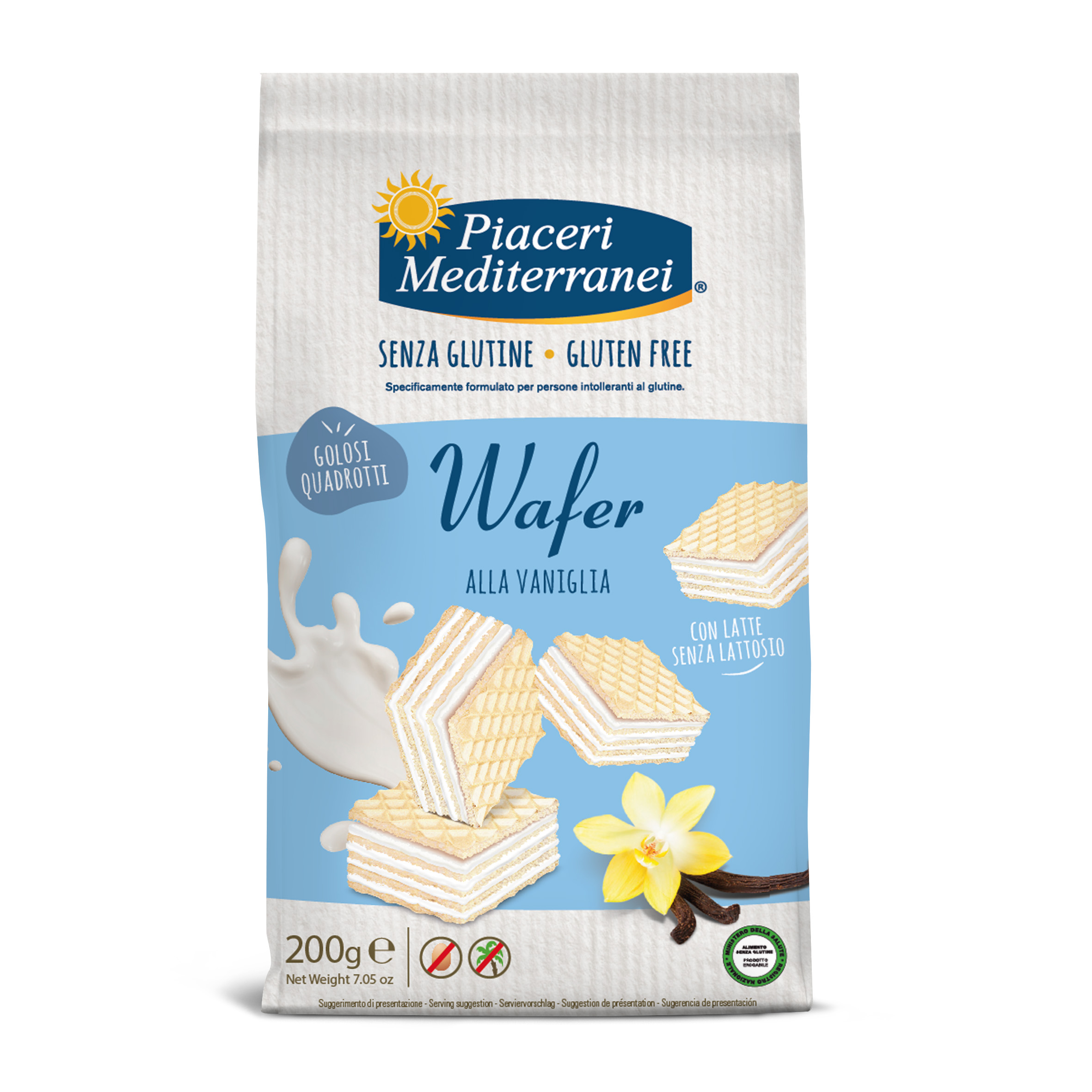 Wafer Quadrati alla Vaniglia Senza Glutine - Piaceri Mediterranei