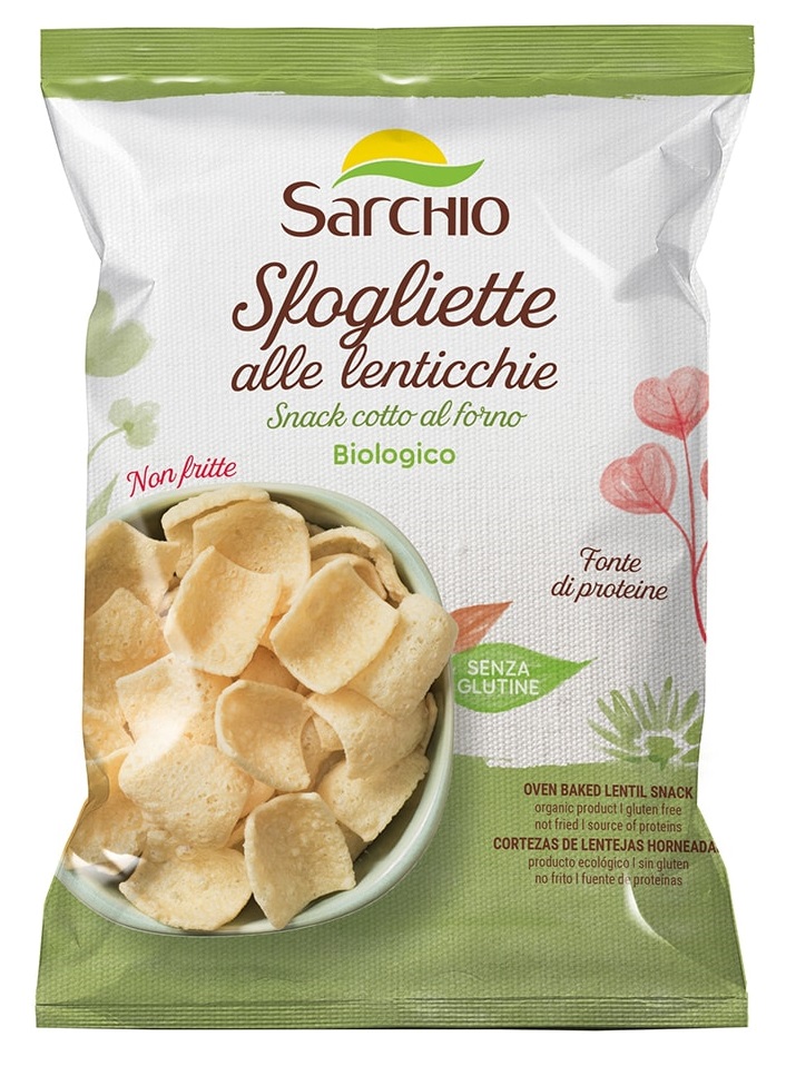 Sfogliette alle Lenticchie Snack Senza Glutine - Sarchio