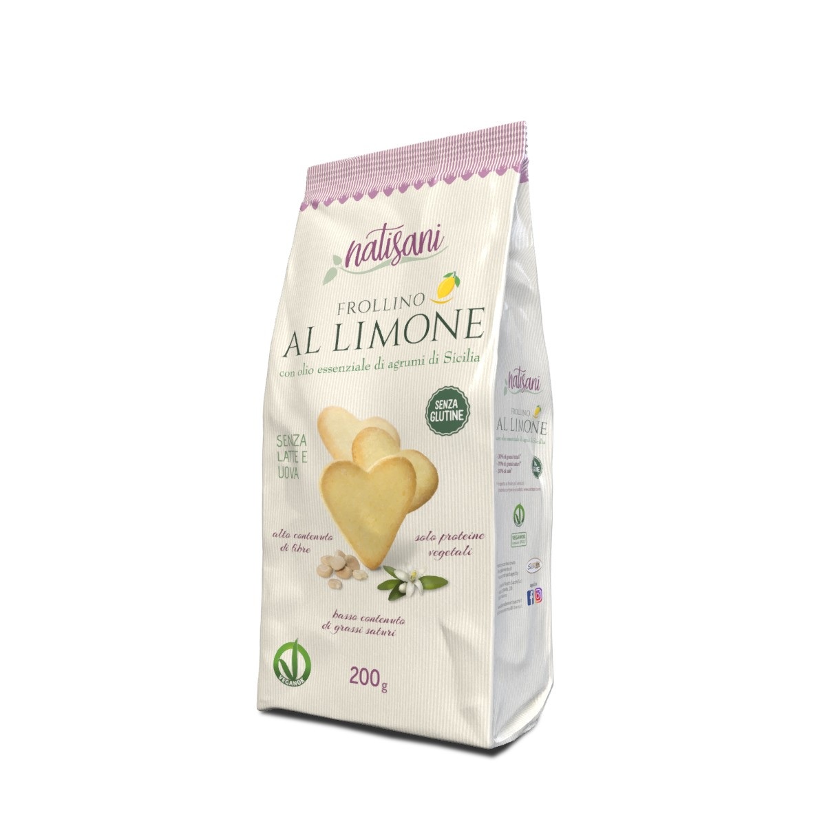 Frollino vegano al limone senza glutine - Natisani