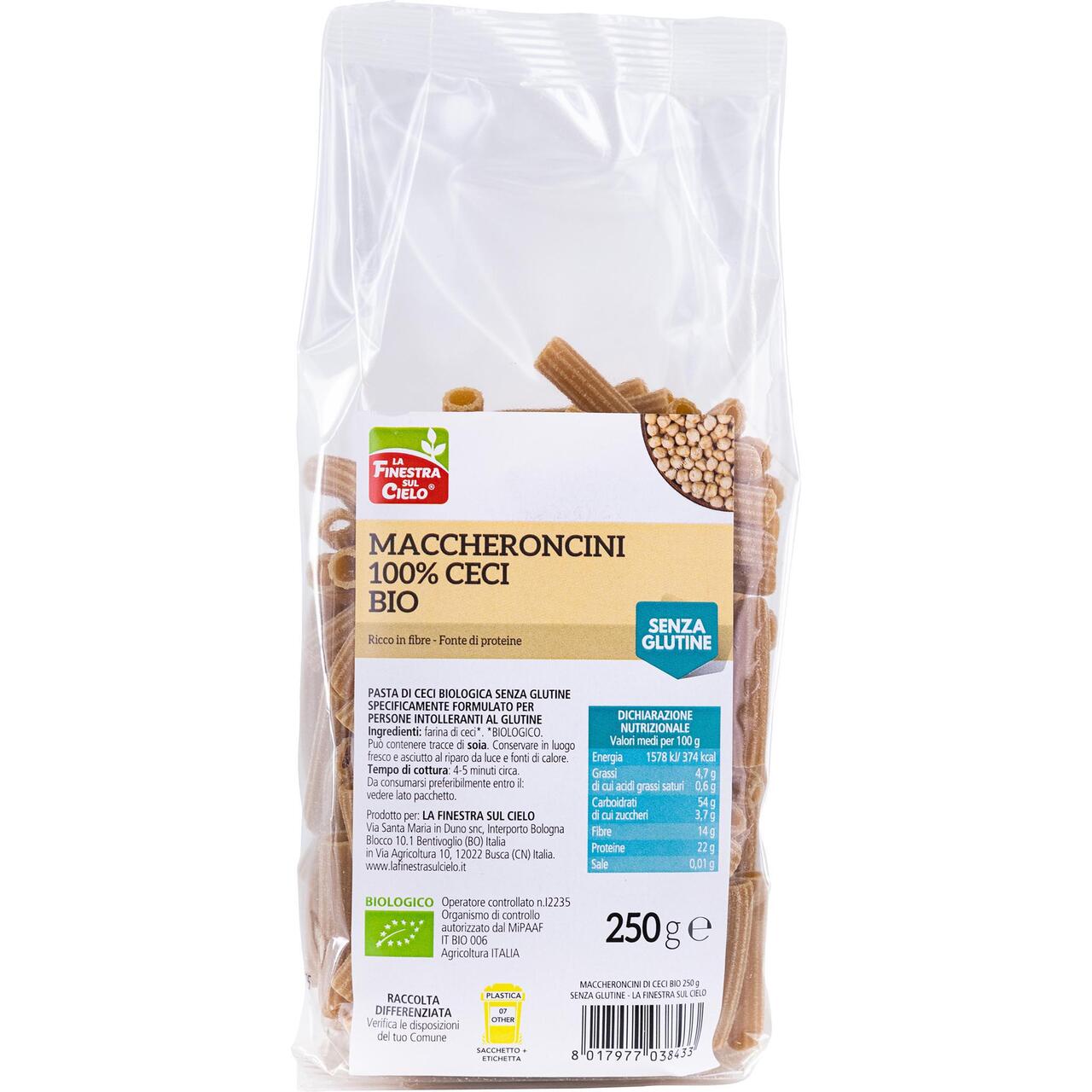 Maccheroncini di Ceci Senza Glutine - Finestra sul Cielo