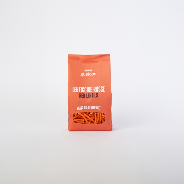 Sedanini di Lenticchie Rosse Bio Senza Glutine - Pasta Gustosa